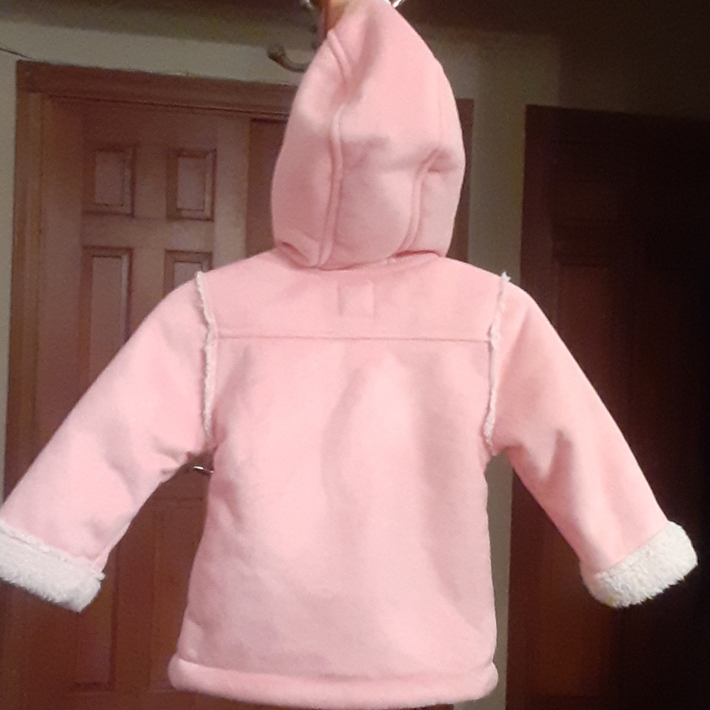 Old Navy faux suede hooded infant jacket - Picture 4 of 10